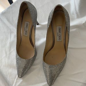 Jimmy Choo London Silver Pumps